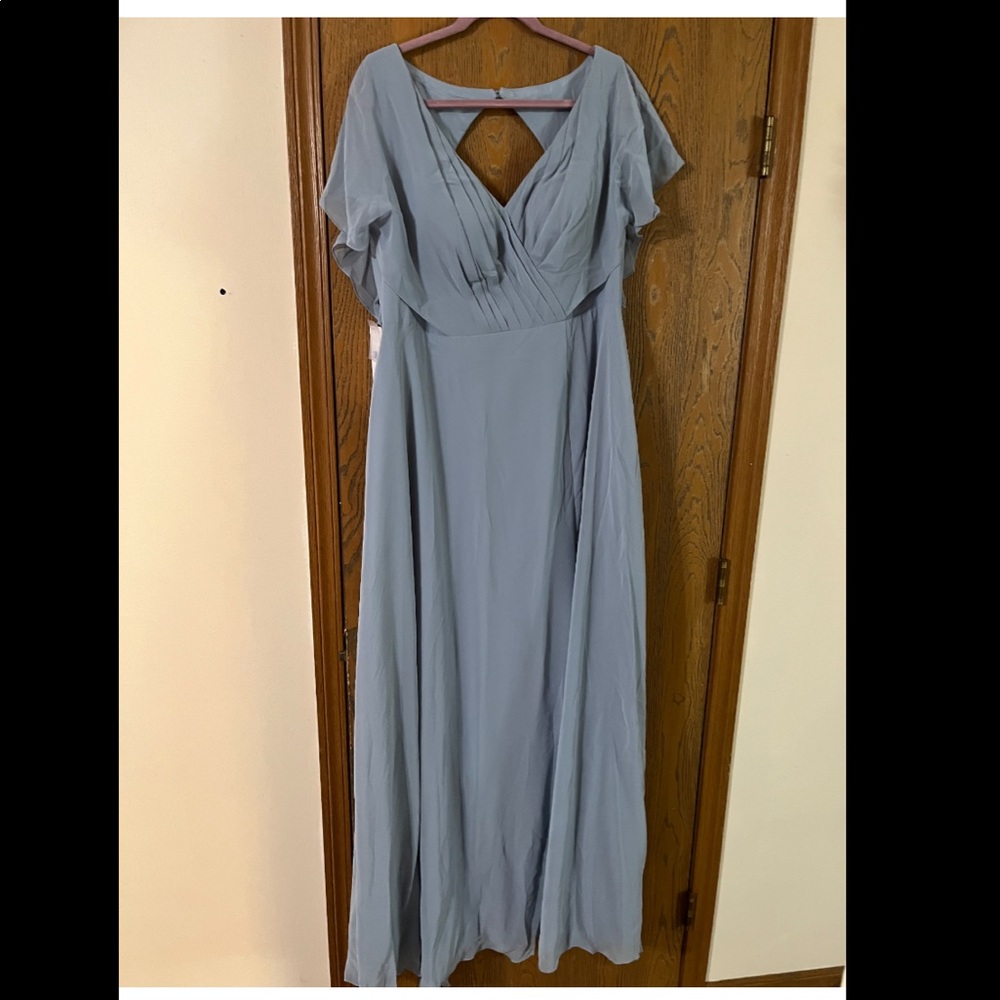 Azazie Dusty Blue bridesmaids dress!